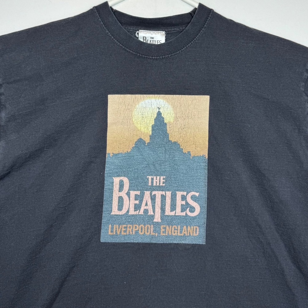 The Beatles Liverpool England‎ Graphic T-Shirt Fruit of the Loom Sz XL Y2K